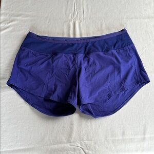 oiselle Toolbelt Roga Shorts Lapis 12 NWT